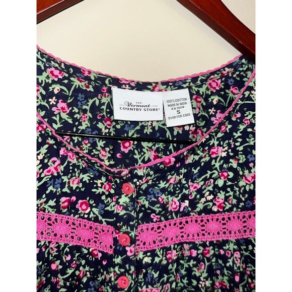 The Vermont Country Small floral flowers ditsy sleep lounge nightgown dress - Picture 5 of 5